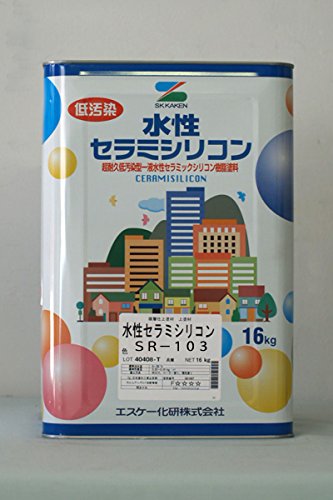 エスケー化研 水性セラミックシリコン樹脂塗料 水性セラミシリコン 16kg 淡彩 SR-103